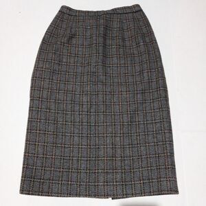 Vtg Pendleton Windowpane Plaid Pencil Skirt-Size 8-Knee Length-Lined-USA Made
